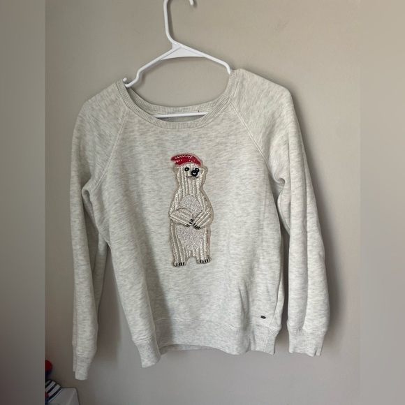 American Eagle Festive Bear Pullover Sweater Size Medium - Picture 1 of 8